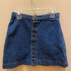 American Apparel Button Down Denim Skirt